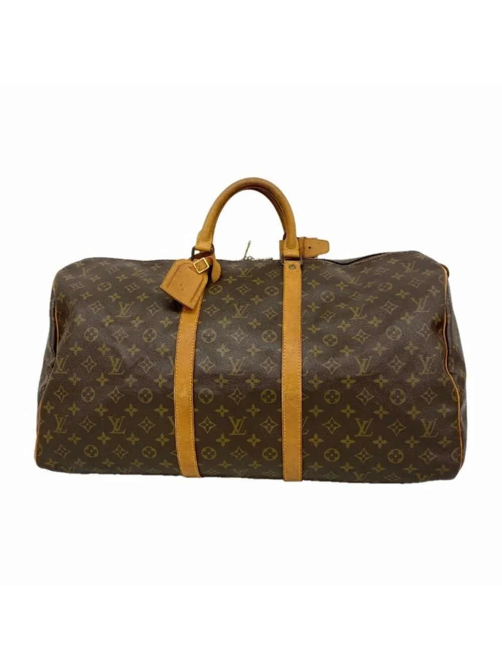 Louis Vuitton Boston Bag Monogram Keepall 55 Brown